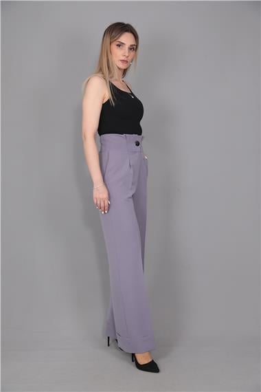 Duble Paça Yüksek Bel Pantolon-Antrasit