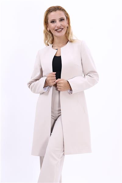 Düz Ceket-Bej