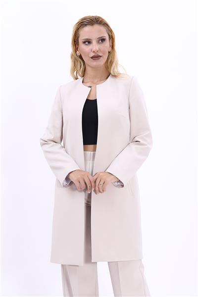 Düz Ceket-Bej