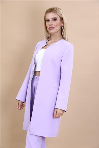 Düz Ceket-Menekşe