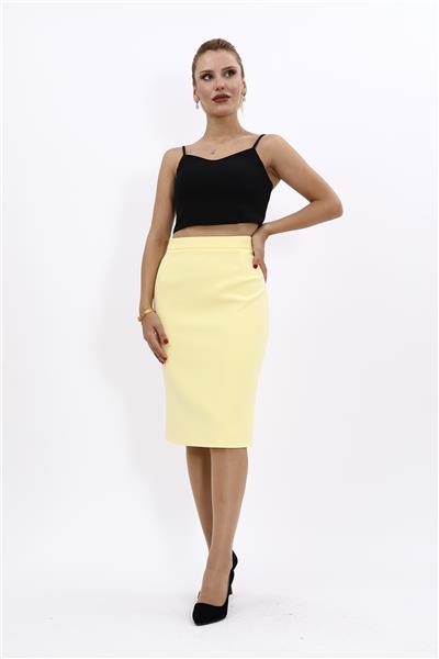 Düz Dar Etek-Sarı