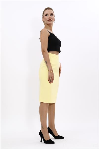 Düz Dar Etek-Sarı