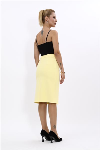 Düz Dar Etek-Sarı
