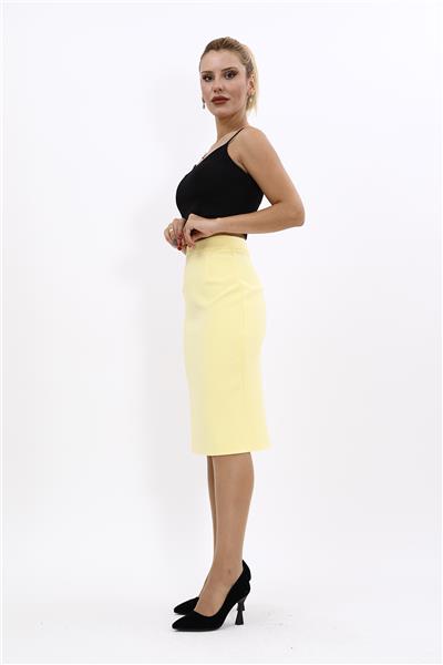 Düz Dar Etek-Sarı