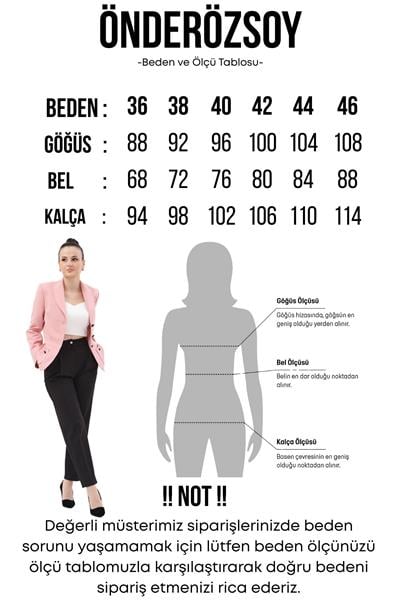 Erkek Yaka Blazer Ceket & Kemerli İspanyol Paça Pantolon-Siyah