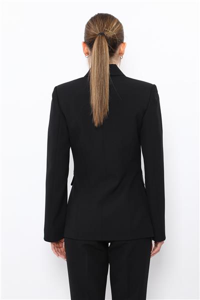 Erkek Yaka Blazer Ceket-Siyah