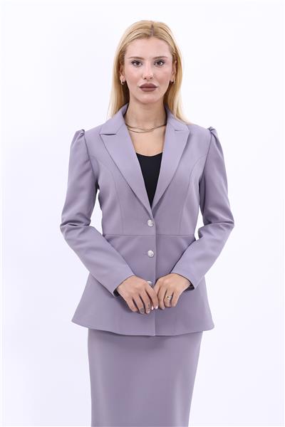 Erkek Yaka Kolu Büzgülü Ceket-Antrasit