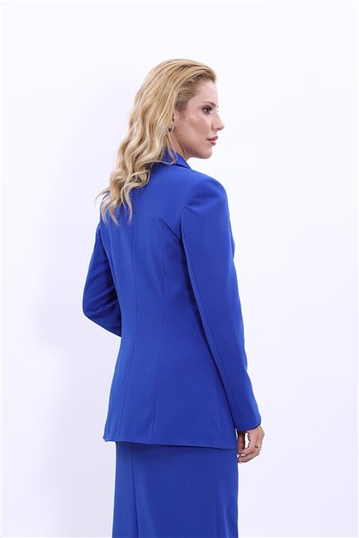Erkek Yaka Kuruvaze Blazer Ceket-Saks