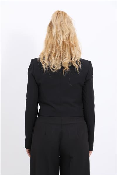 Erkek Yaka Kuruvaze Kısa Ceket-Siyah