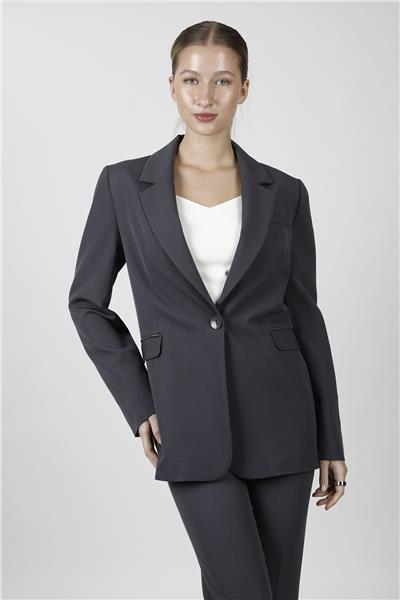 Erkek Yaka Oversize Ceket-Füme