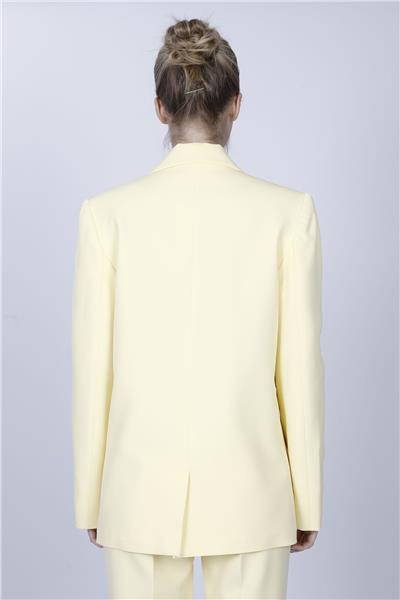 Erkek Yaka Oversize Ceket-Sarı