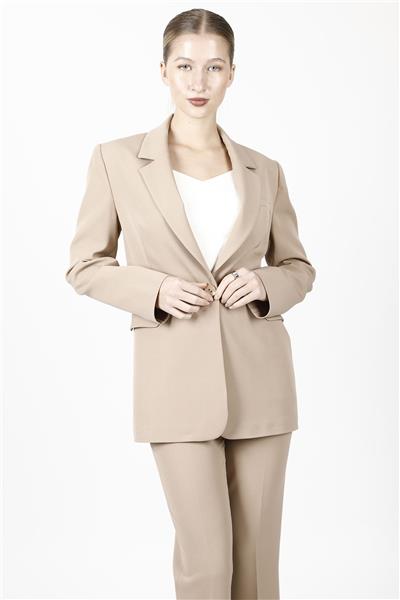 Erkek Yaka Oversize Ceket-Taş