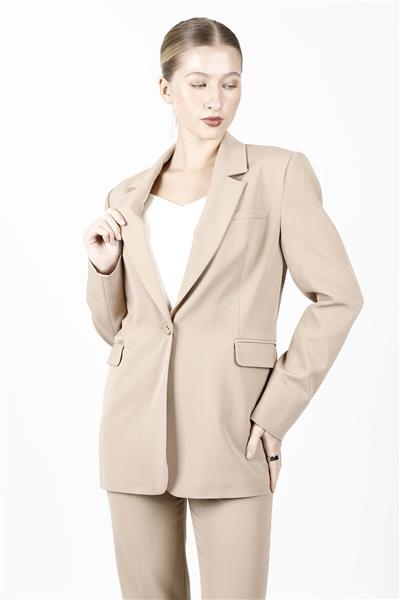 Erkek Yaka Oversize Ceket-Taş