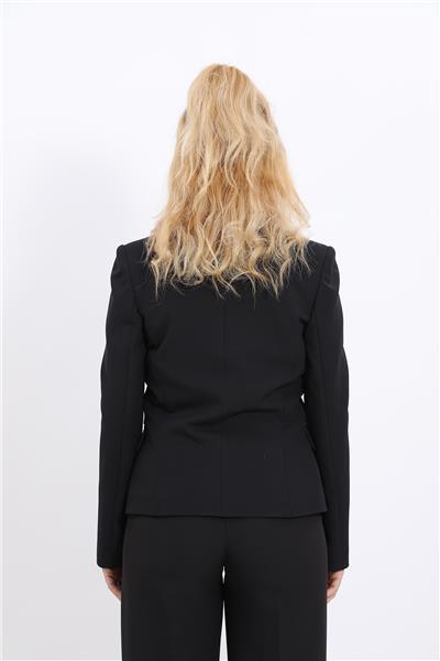 Erkek Yaka Tek Düğmeli Klasik Ceket-Siyah