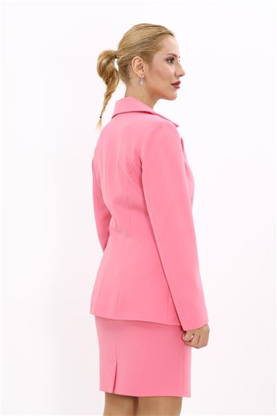 Erkek Yaka Yelek Ceket-Pembe