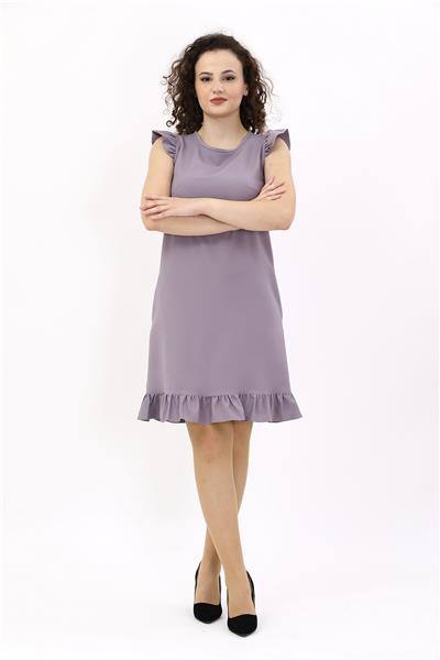 Fırfırlı Elbise-Antrasit