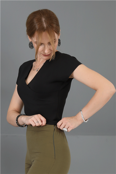 İspanyol Paça Pantolon-Haki