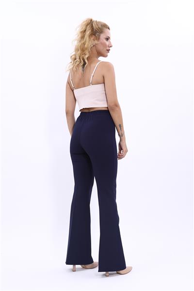 İspanyol Paça Pantolon-Lacivert