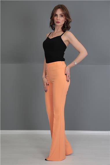 İspanyol Paça Pantolon-Şeftali