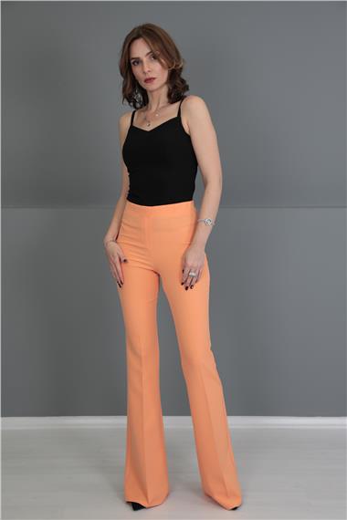 İspanyol Paça Pantolon-Şeftali