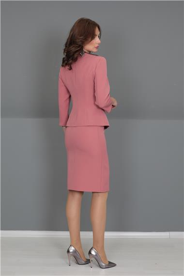 Düz Dar Etek-Gül Kurusu