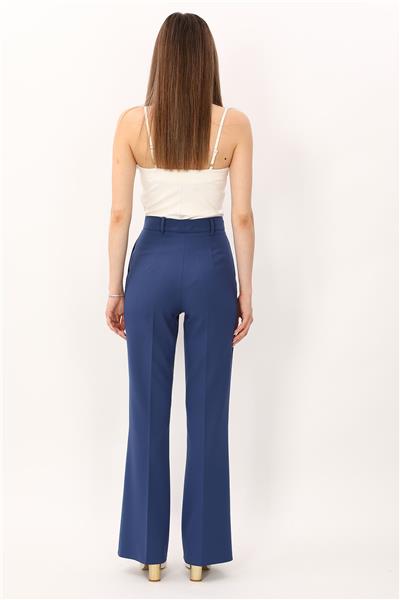 Kemerli İspanyol Paça Pantolon-İndigo