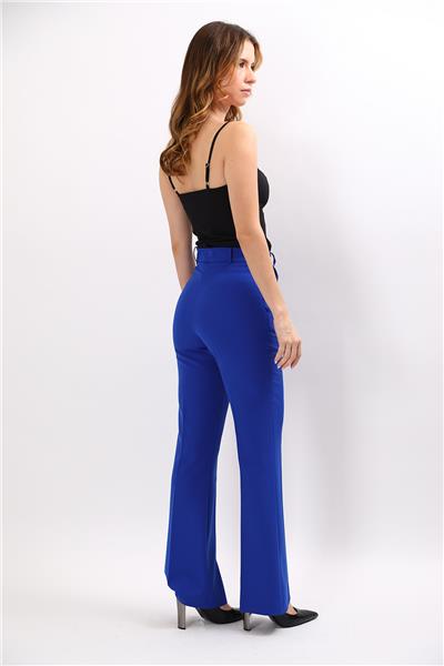 Kemerli İspanyol Paça Pantolon-Saks