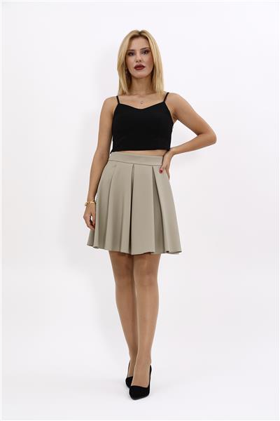 Kısa Kloş Etek-Bambu