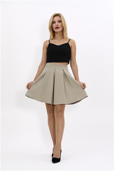 Kısa Kloş Etek-Bambu