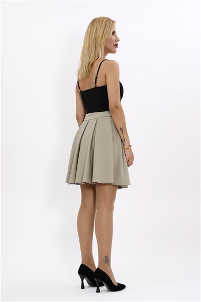 Kısa Kloş Etek-Bambu