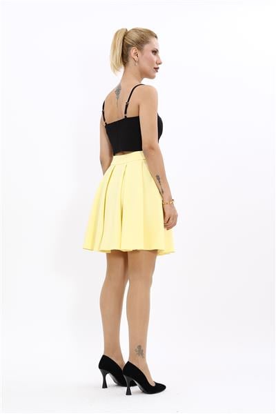 Kısa Kloş Etek-Sarı