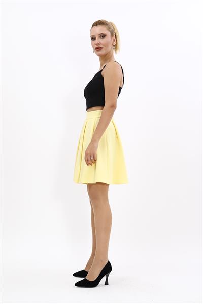Kısa Kloş Etek-Sarı