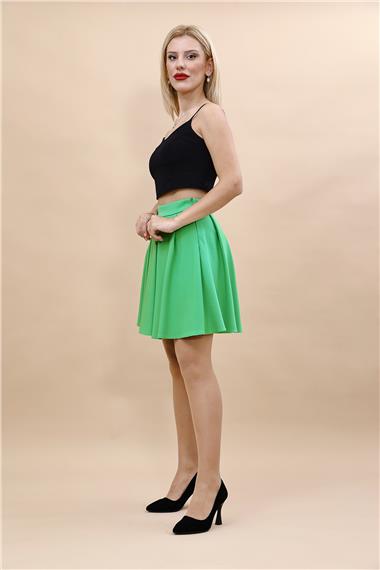 Kısa Kloş Etek-Yeşil
