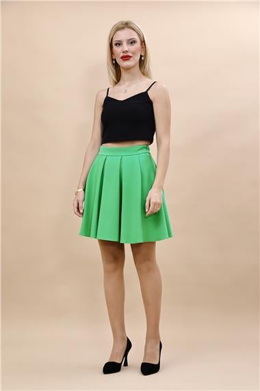 Kısa Kloş Etek-Yeşil