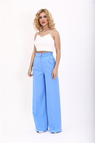 Korsaj Kemer Palazzo Pantolon-Gökyüzü