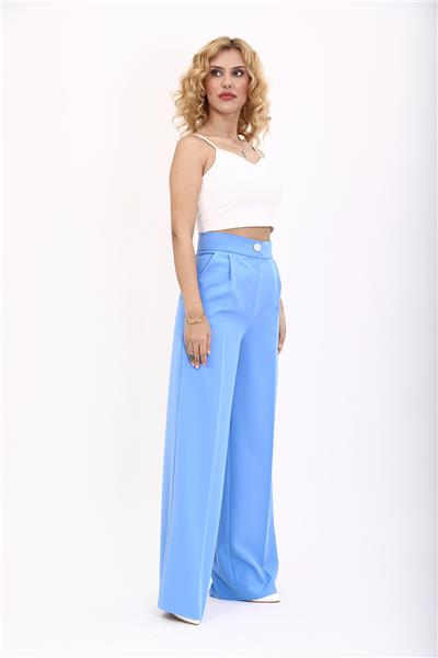 Korsaj Kemer Palazzo Pantolon-Gökyüzü
