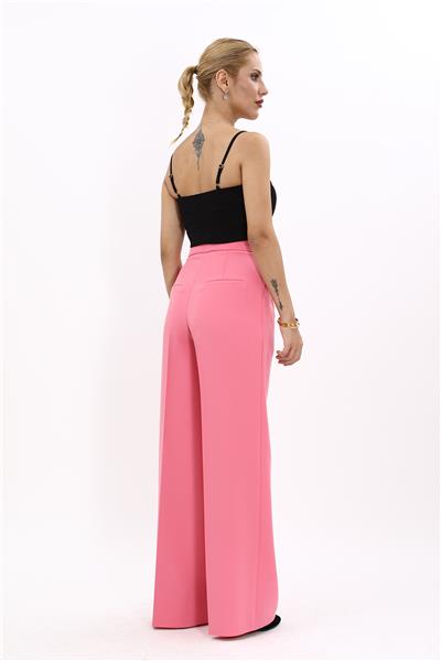 Korsaj Kemer Palazzo Pantolon-Pembe