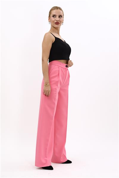 Korsaj Kemer Palazzo Pantolon-Pembe