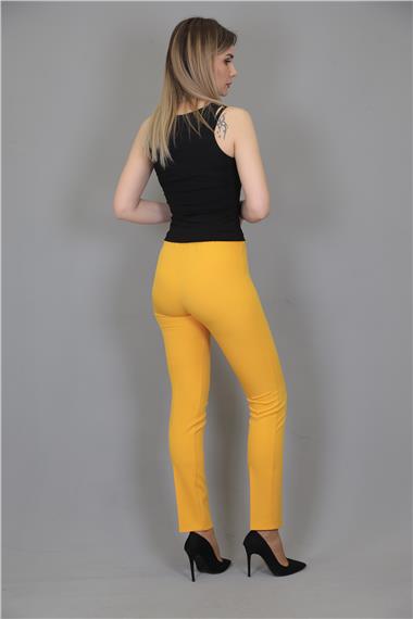 Lastikli Dar Paça Pantolon-Hardal