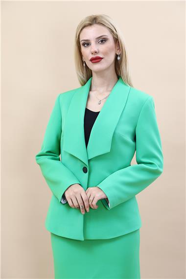 Amerikan Yaka Klasik Ceket-Yeşil