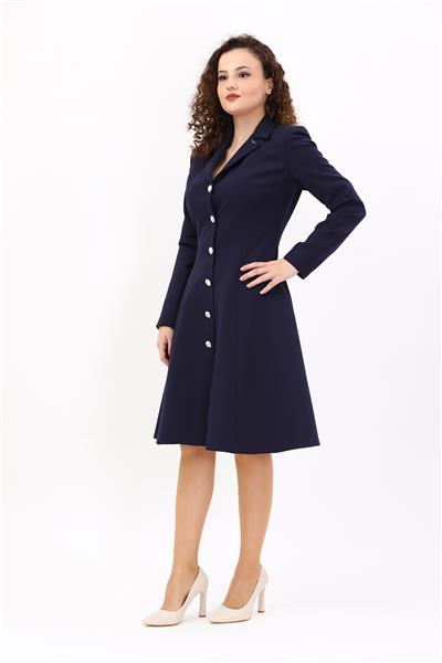 Prenses Elbise-Lacivert