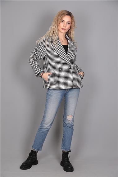 Siyah  Kaşe Spor Ceket-Siyah