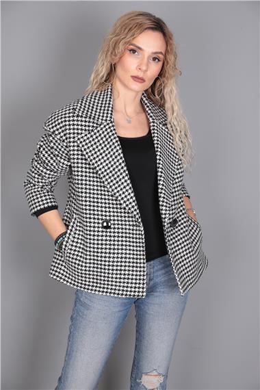 Siyah  Kaşe Spor Ceket-Siyah
