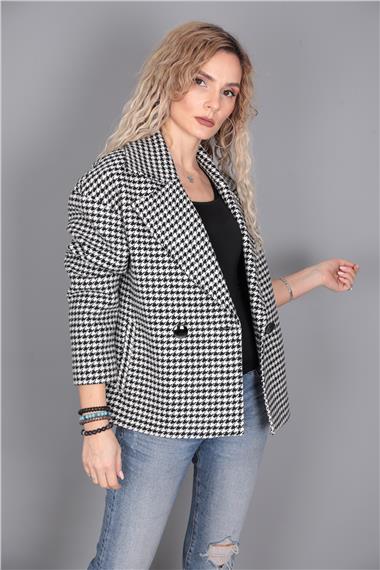 Siyah  Kaşe Spor Ceket-Siyah