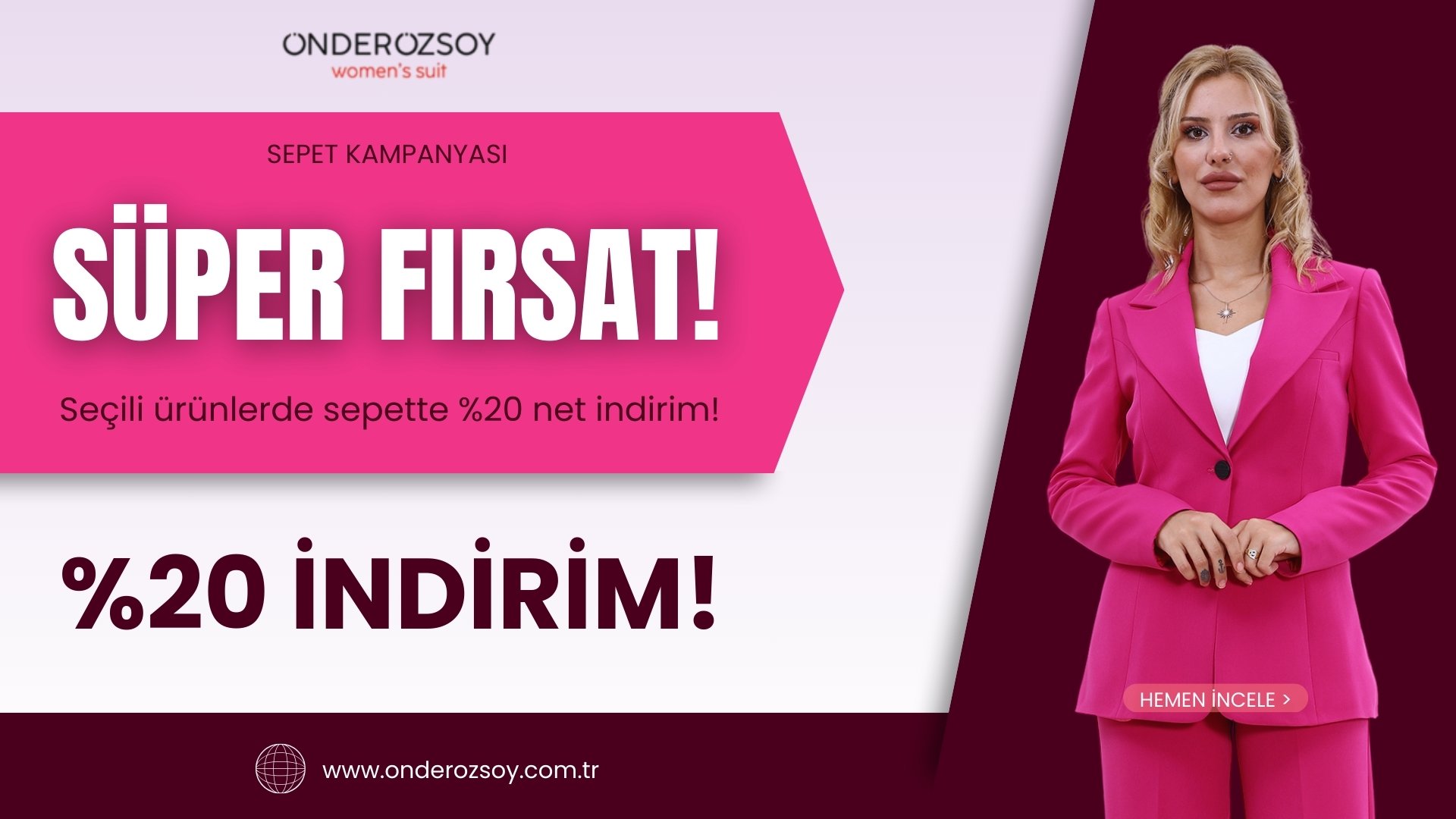 SEÇİLİ ÜRÜNLERDE - SEPETTE NET %20 İNDİRİM!