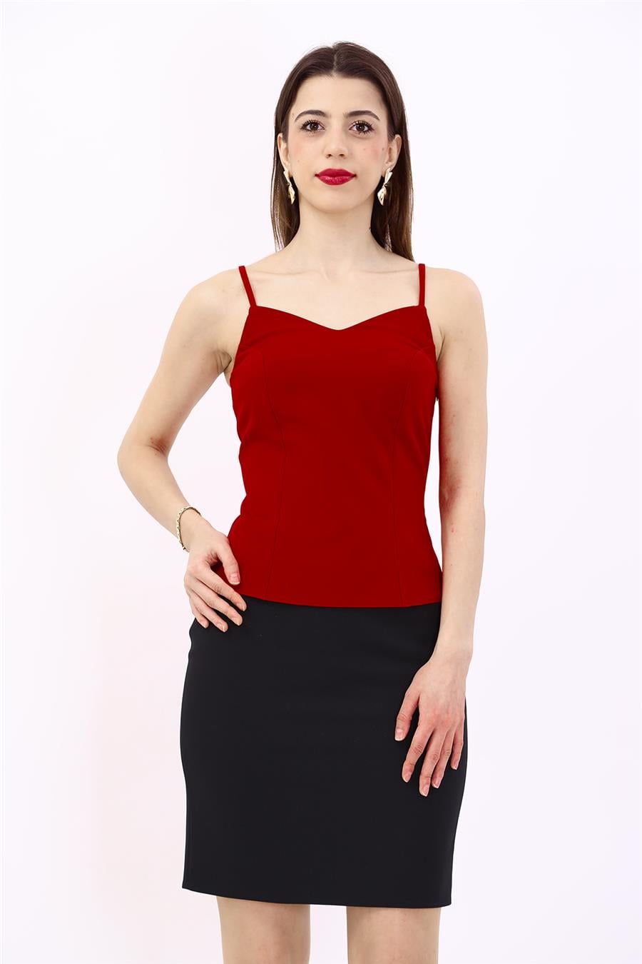 Askılı Grop-Kırmızı Önder Özsoy 3510100 Askılı Crop