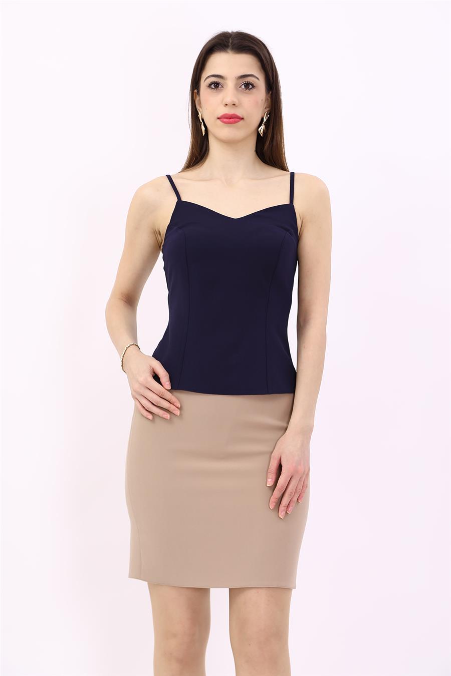 Askılı Grop-Lacivert Önder Özsoy 3510100 Askılı Crop