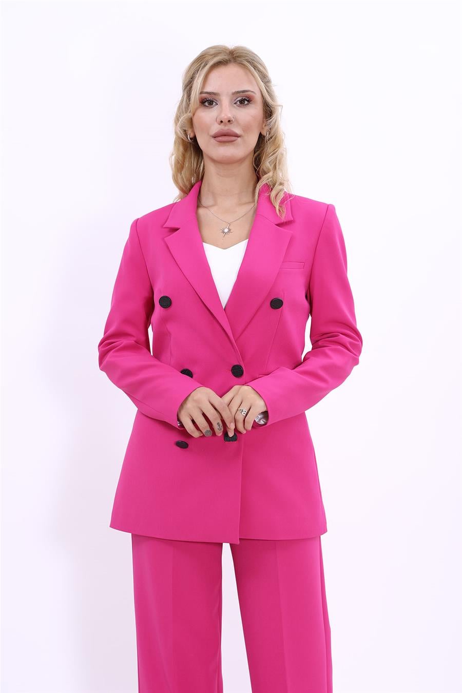 Blazer Ceket-Fuşya Önder Özsoy 2134100 Orta Boy Ceket