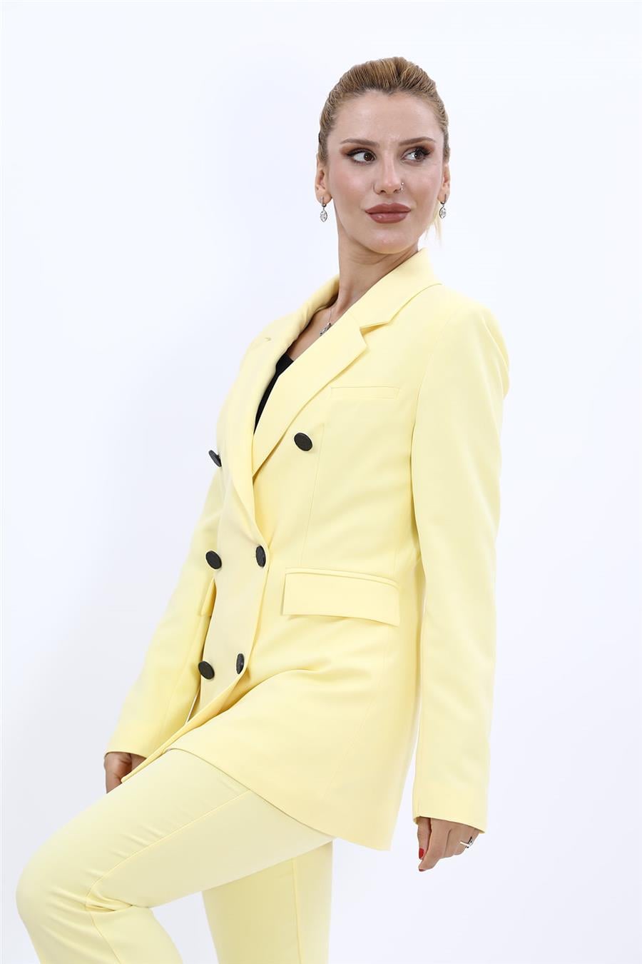 Blazer Ceket-Sarı Önder Özsoy 2134100 Orta Boy Ceket