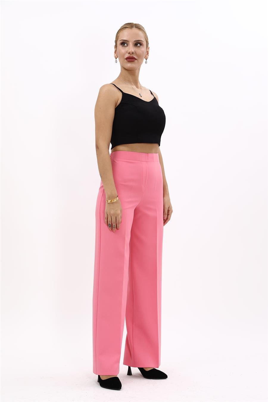 Bol Paça Pantolon-Pembe Önder Özsoy 5002100 Bol Paça Pantolon